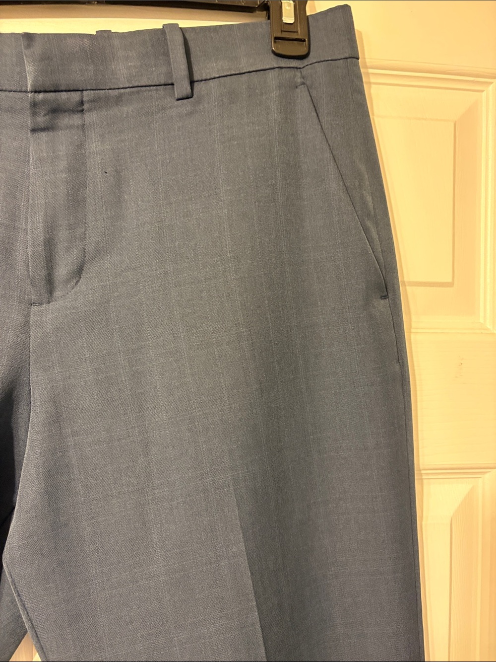 Perry Ellis Navy Blue Dress Pants - Slim Flat Front, Modern Fit 34x34 - Picture 3 of 9